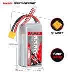 NEW GNB GAONENG 5300MAH 11.1V 3S 70C Cabled XT60 Shorty Pack LiPo Battery Soft Pack Customize RC Car Drone for RC Drone UAV FPV